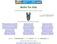 Tablet Screenshot of math-exercises-for-kids.com